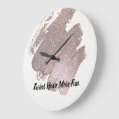 Glitzer Twins haben mehr Spaß Große Wanduhr (Winkel)