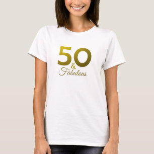 Glitzer Typografie 50 und fabelhafte Geburtstagsge T-Shirt