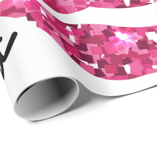 Glitzer-Typografie mit Lippenmuster Geschenkpapier (Rolleneckpunkt)