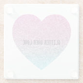 Glitzer über Liebe Untersetzer (Rückseite)