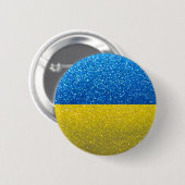 Glitzer Ukrainische Flagge der Ukraine Mode Stilvo Button (Vorne & Hinten)