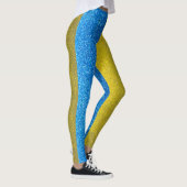 Glitzer Ukrainische Flagge der Ukraine Mode Stilvo Leggings (Rechts)