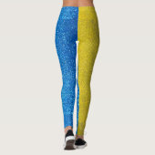 Glitzer Ukrainische Flagge der Ukraine Mode Stilvo Leggings (Rückseite)