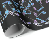 Glitzer und Bling Regenbogen-musikalische Geschenkpapier (Rolleneckpunkt)