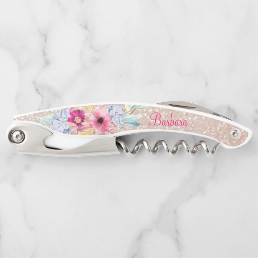 Glitzer und Blume Kellnermesser (Vorderseite)