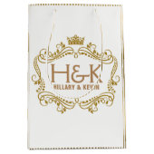 Glitzer- und Blumenrahmen Mittlere Geschenktüte (Vorderseite)