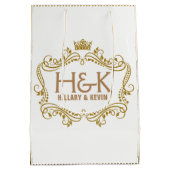 Glitzer- und Blumenrahmen Mittlere Geschenktüte (Rückseite)