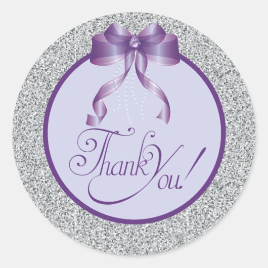 Glitzer und Bow, vielen Dank für die Aufkleber (Vorderseite)