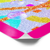 GLITZER- UND BUBBLES-DESIGNPASTELS ART POSTER (Ecke)