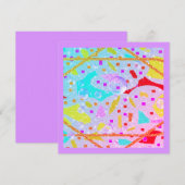 GLITZER- UND BUBBLES-DESIGNPASTELS ART SAVE THE DATE (Vorne/Hinten)