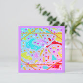GLITZER- UND BUBBLES-DESIGNPASTELS ART SAVE THE DATE (Stehend Vorderseite)