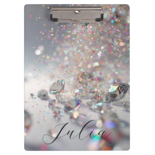 Glitzer und Diamanten Klemmbrett