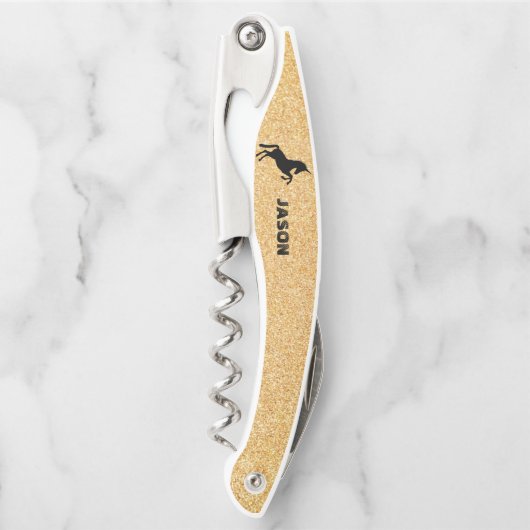 Glitzer und Einhorn Kellnermesser (Vorderseite)