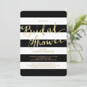 Glitzer und Glam| Einladung zur Brautdusche (Stehend Vorderseite)