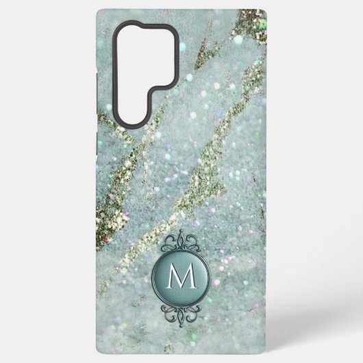 Glitzer und Glitzern Gold und Grün Samsung Galaxy Hülle (Rückseite)