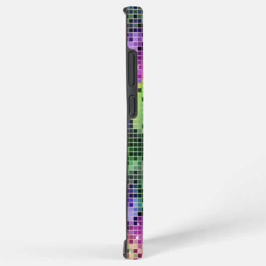 Glitzer und Glitzern in der grünen und blauen Disk Samsung Galaxy Hülle (Rechte Seite)