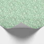 Glitzer und Glitzern in Pastel-Minze Geschenkpapier (Ecke)