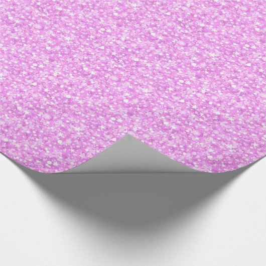 Glitzer und Glitzern in Pastellrosa Geschenkpapier (Ecke)