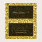 Glitzer und Glitzern Visitenkarten (Innenseite Aufgefaltet)