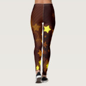 Glitzer und Glühen-Sable-und Goldsterne Leggings (Rückseite)