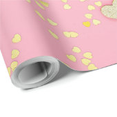 Glitzer und Herz Geschenkpapier (Rolleneckpunkt)