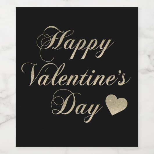 Glitzer und Herz Weinetikett (Einzelnes Label)