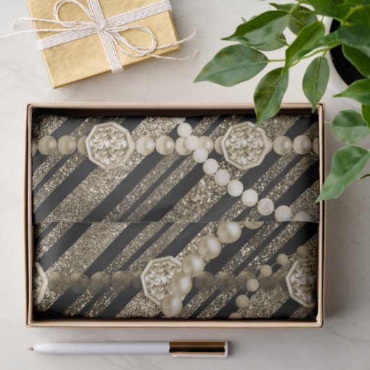 Glitzer- und Juwelierpapier für Gold-Imitate Seidenpapier (Geschenk)