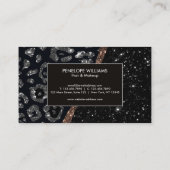 Glitzer und Leopard Visitenkarte (Rückseite)