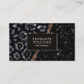 Glitzer und Leopard Visitenkarte (Vorderseite)