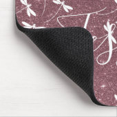 Glitzer und Libellen personalisiert Mousepad (Ecke)