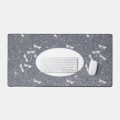 Glitzer und Libellen personalisiert Schreibtischunterlage (Tastatur & Maus)
