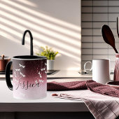 Glitzer und Libellen personalisiert Tasse