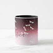 Glitzer und Libellen personalisiert Tasse (Zentrum)
