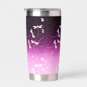 Glitzer und Libellen personalisiert Thermobecher (Rechts)