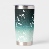 Glitzer und Libellen personalisiert Thermobecher (Rechts)