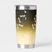Glitzer und Libellen personalisiert Thermobecher (Rechts)