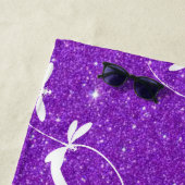 Glitzer und Libellen personalisierte Badetücher Strandtuch (Beispiel)