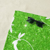 Glitzer und Libellen personalisierte Badetücher Strandtuch (Beispiel)
