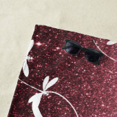 Glitzer und Libellen personalisierte Badetücher Strandtuch (Beispiel)