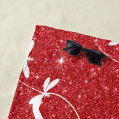 Glitzer und Libellen personalisierte Badetücher Strandtuch (Beispiel)