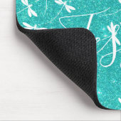 Glitzer und Libellen, personalisierte Maus-Pad Mousepad (Ecke)
