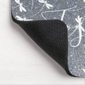 Glitzer und Libellen, personalisierte Maus-Pad Mousepad (Ecke)