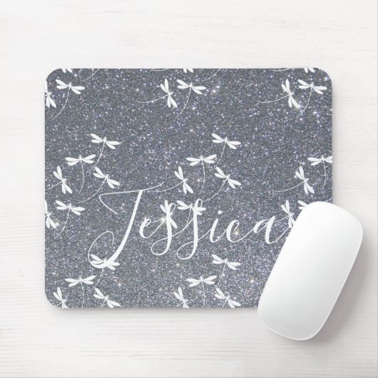 Glitzer und Libellen, personalisierte Maus-Pad Mousepad (Mit Mouse)