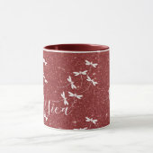 Glitzer und Libellen personalisierter Schleim Tasse (Zentrum)