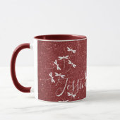 Glitzer und Libellen personalisierter Schleim Tasse (Links)