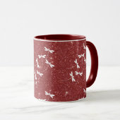 Glitzer und Libellen personalisierter Schleim Tasse (VorderseiteRechts)