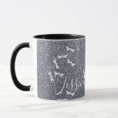 Glitzer und Libellen personalisierter Schleim Tasse (Links)