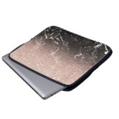 Glitzer und Marmor Laptopschutzhülle (Vorne Knopf)