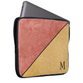 Glitzer und Marmor Laptopschutzhülle (Vorne Rechts)