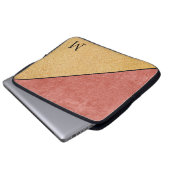 Glitzer und Marmor Laptopschutzhülle (Vorne Knopf)